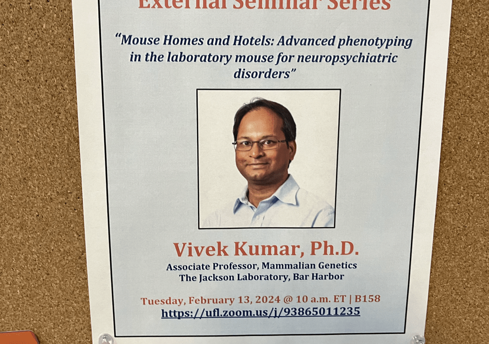 Vivek gives a seminar at Scripps Florida